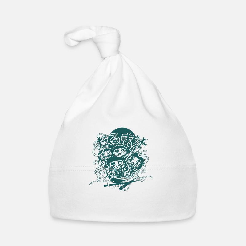 Daruma Soup (Black and White version) Organic Baby Cap