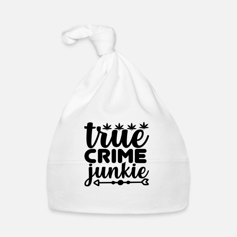 Accro au crime - Bonnet bio Bébé - blanc