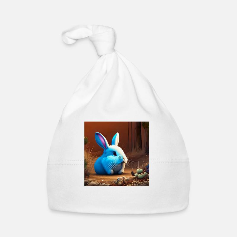 Lapin mignon dans la grotte Bonnet bio Bébé