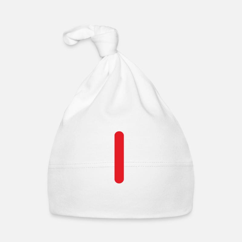 Ligne rouge passant par le milieu Bonnet bio Bébé