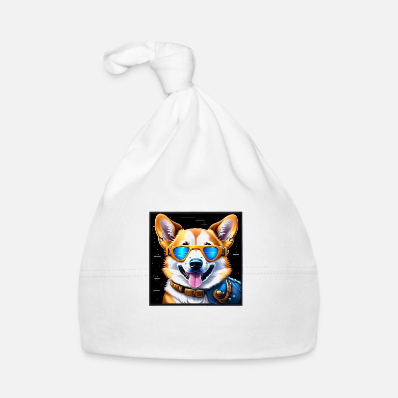 Futuristischer Corgi Baby Bio-Mütze