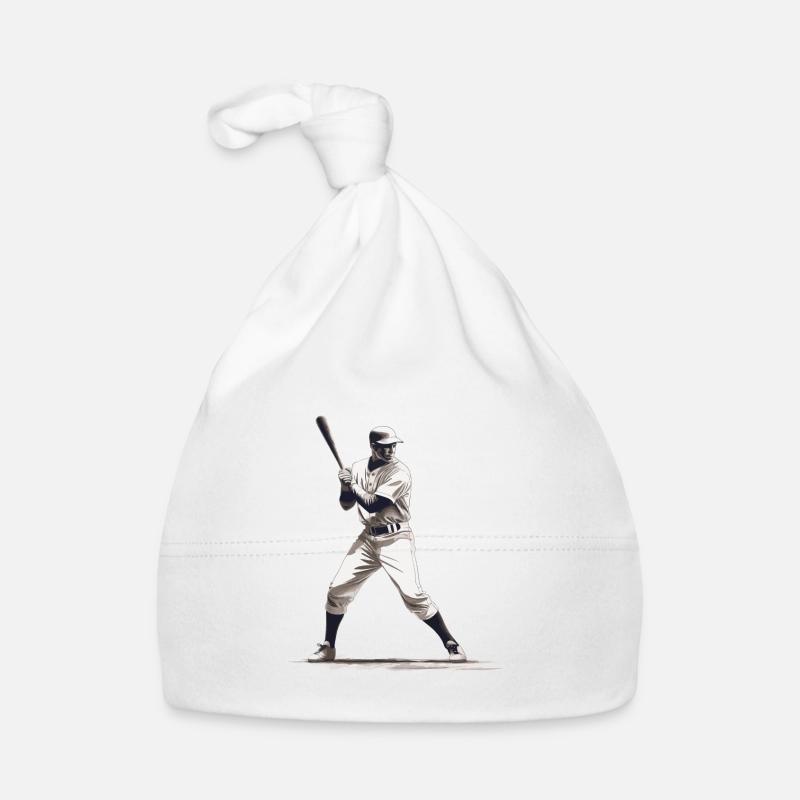 Baseball Spieler mit Baseballschläger Baby Bio-Mütze