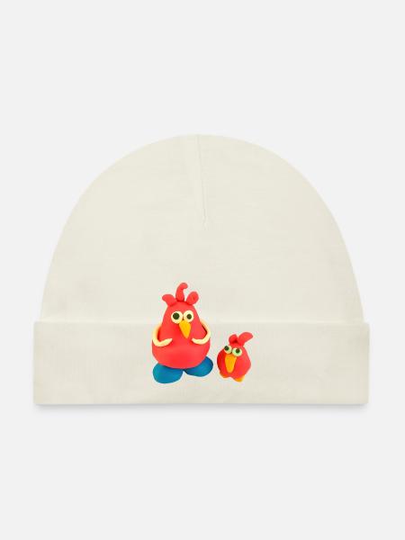 crazy chickens - Organic Baby Cap - white - Front