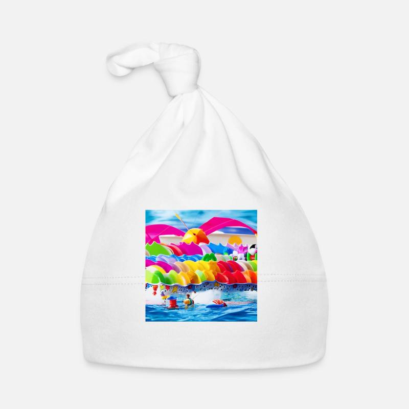 toys at sea side Organic Baby Cap