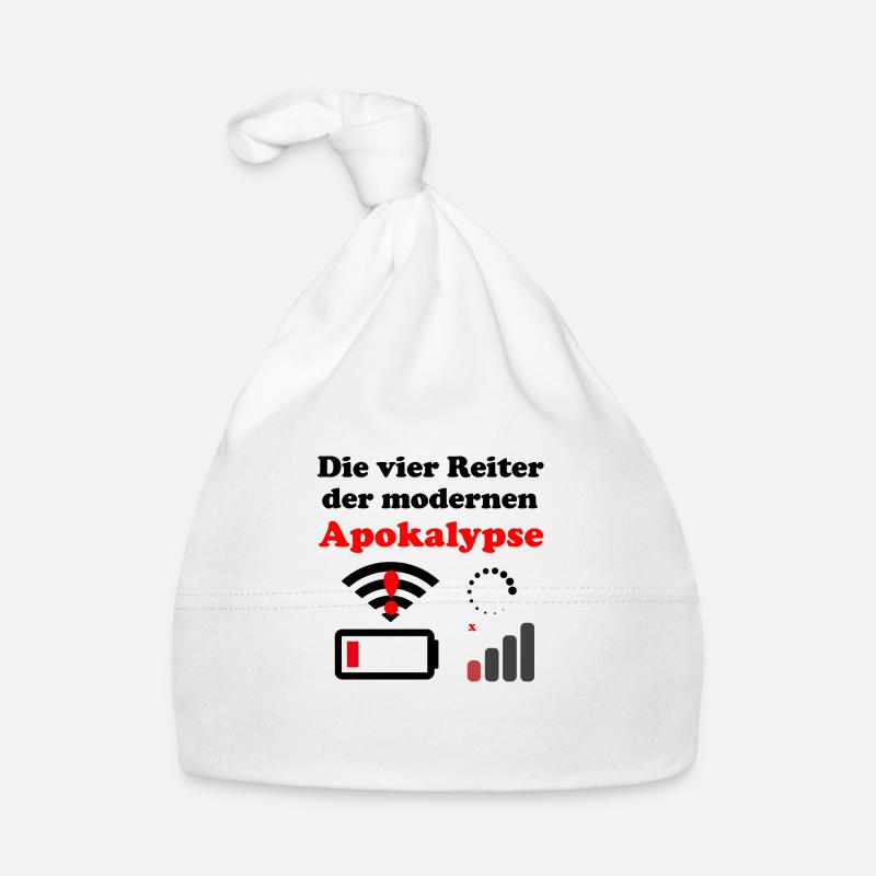 Die vier Reiter der modernen Apokalypse - Baby Bio-Mütze - Weiß