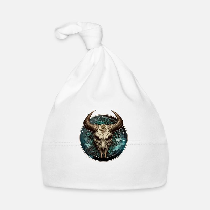 Skeleton bull Organic Baby Cap