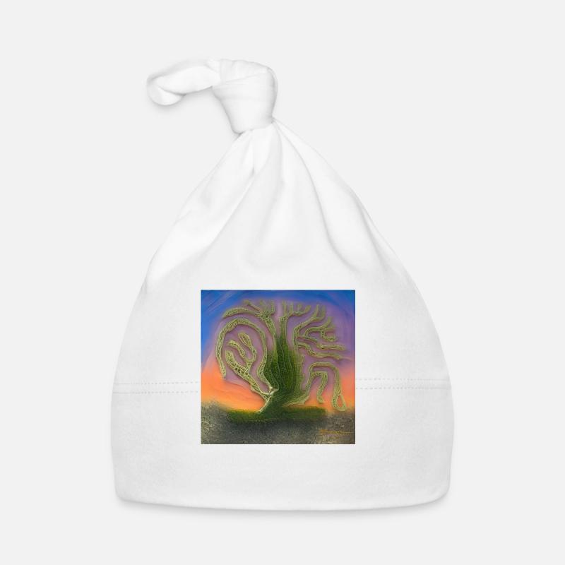 Alter Baum an einem sonnigen Tag Baby Bio-Mütze