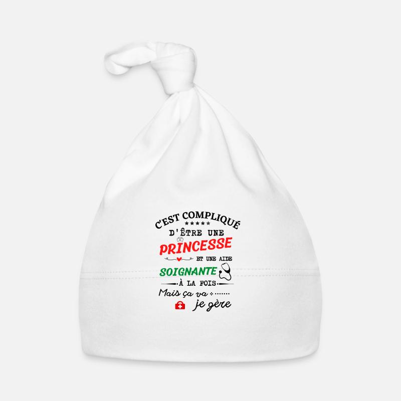 Princesse et aide soignante Bonnet bio Bébé