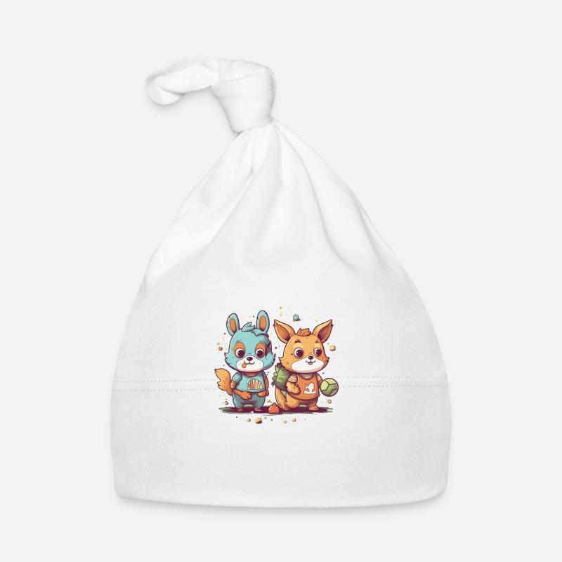 De bons athlètes bestiaux - Bonnet bio Bébé - blanc