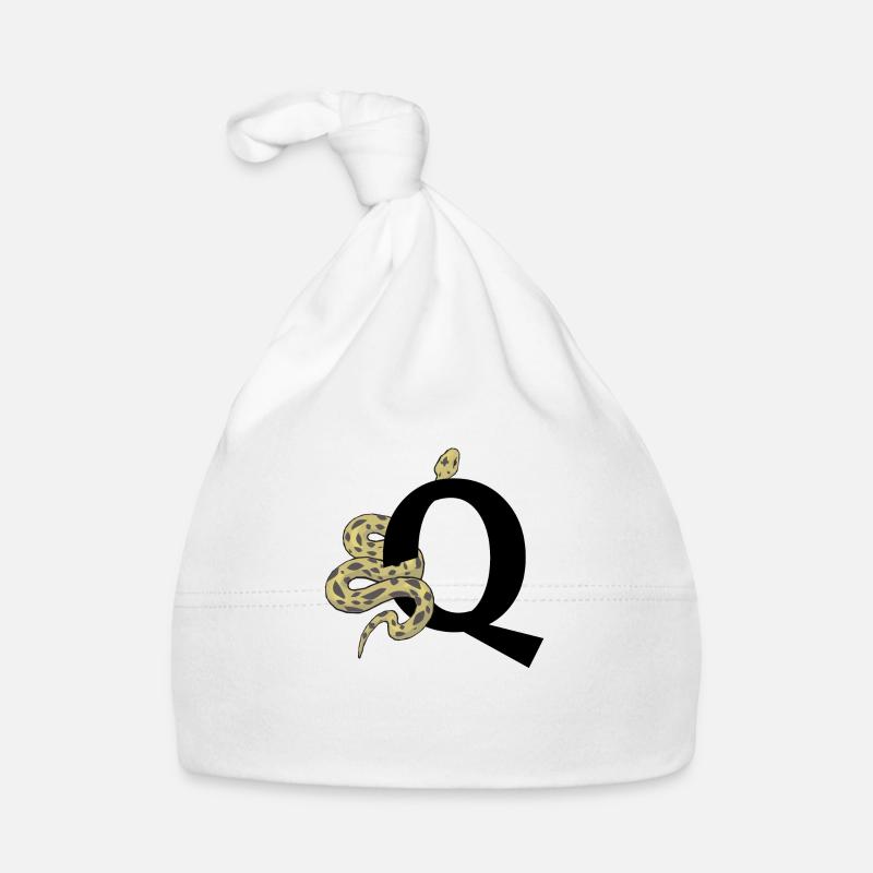Letter q snake Organic Baby Cap