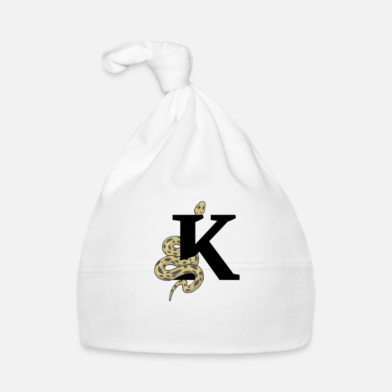 Letter k snake Organic Baby Cap