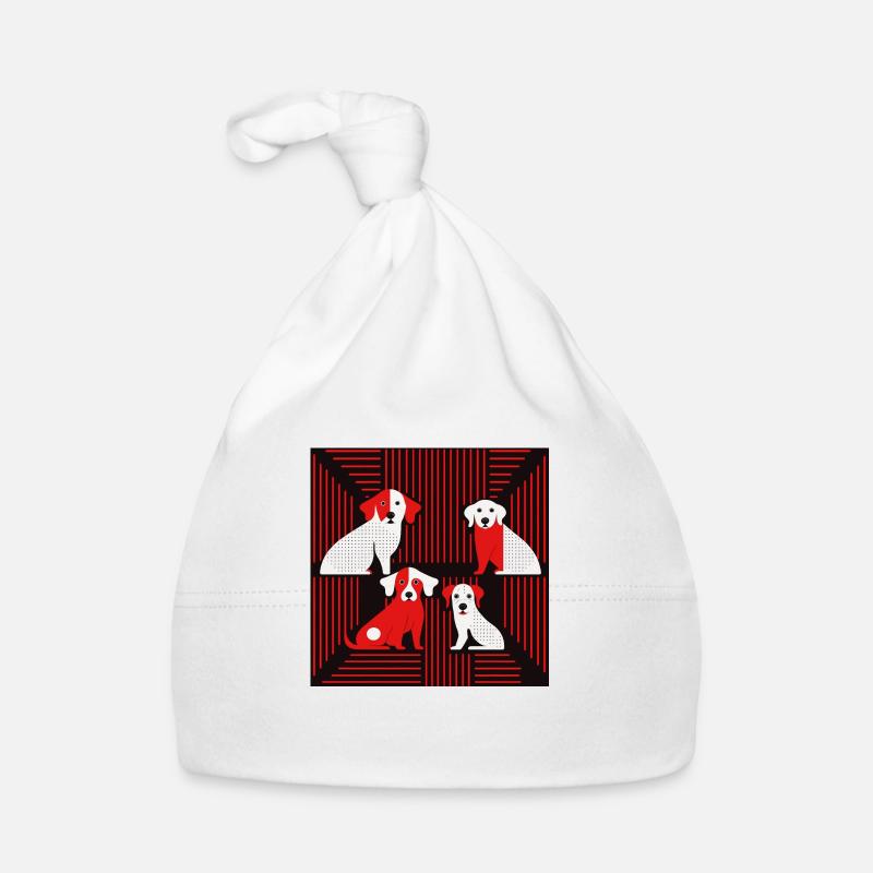 Abstrakte Hunde Baby Bio-Mütze
