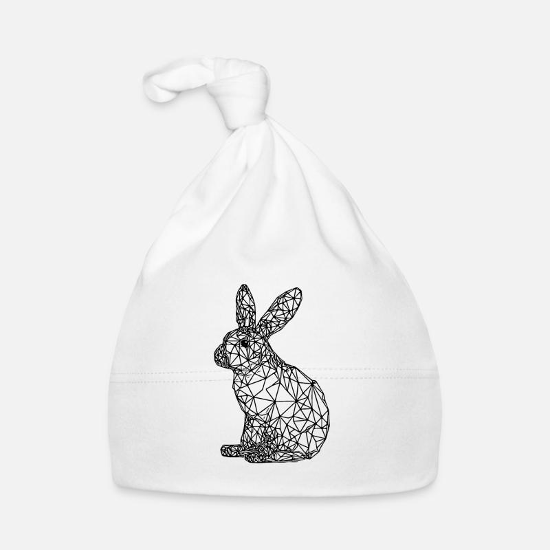 Mignon Lapin Géométrique Petites Lignes Lapin Bonnet bio Bébé