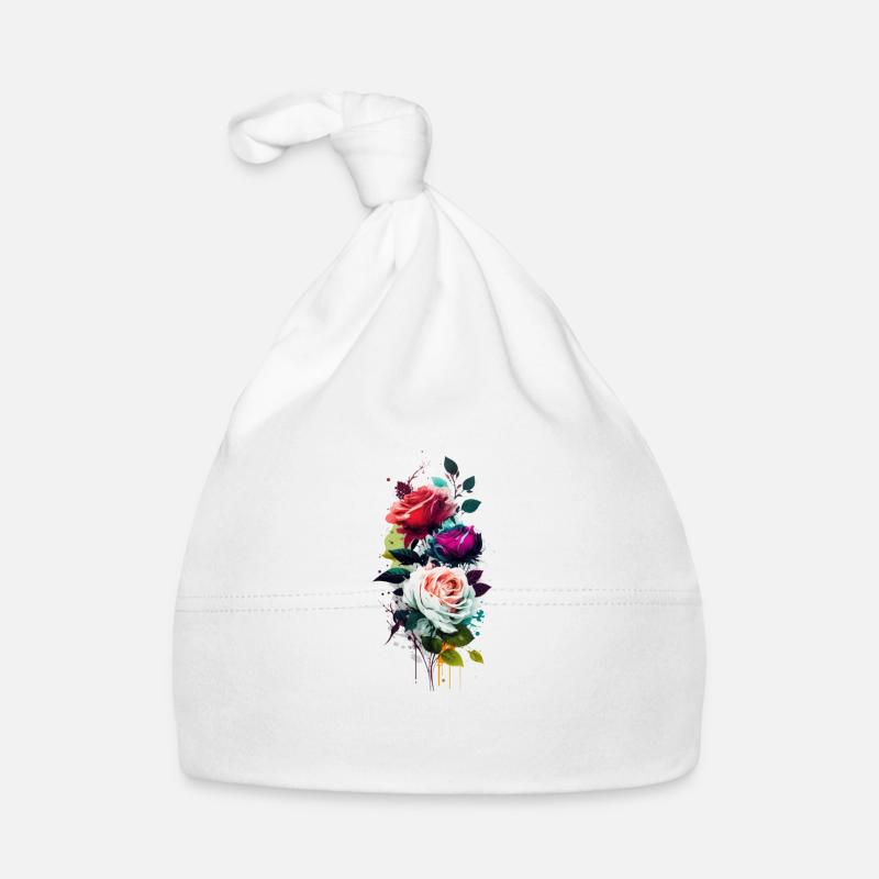 Belles Roses Fleurs Mutertag Cadeau Bonnet bio Bébé
