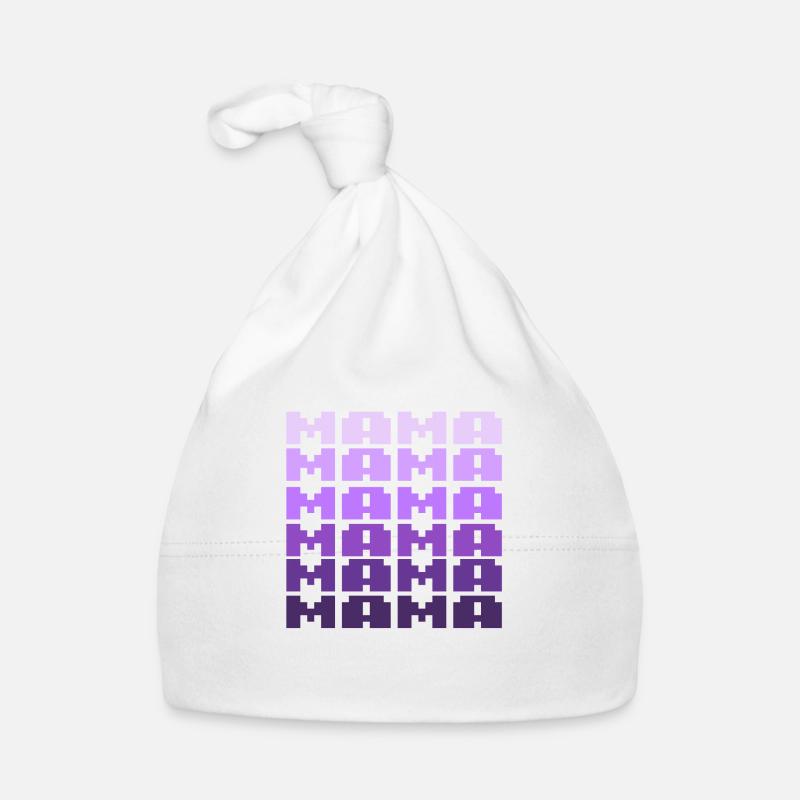 MAMA Retro Schriftzug 8bit Baby Bio-Mütze