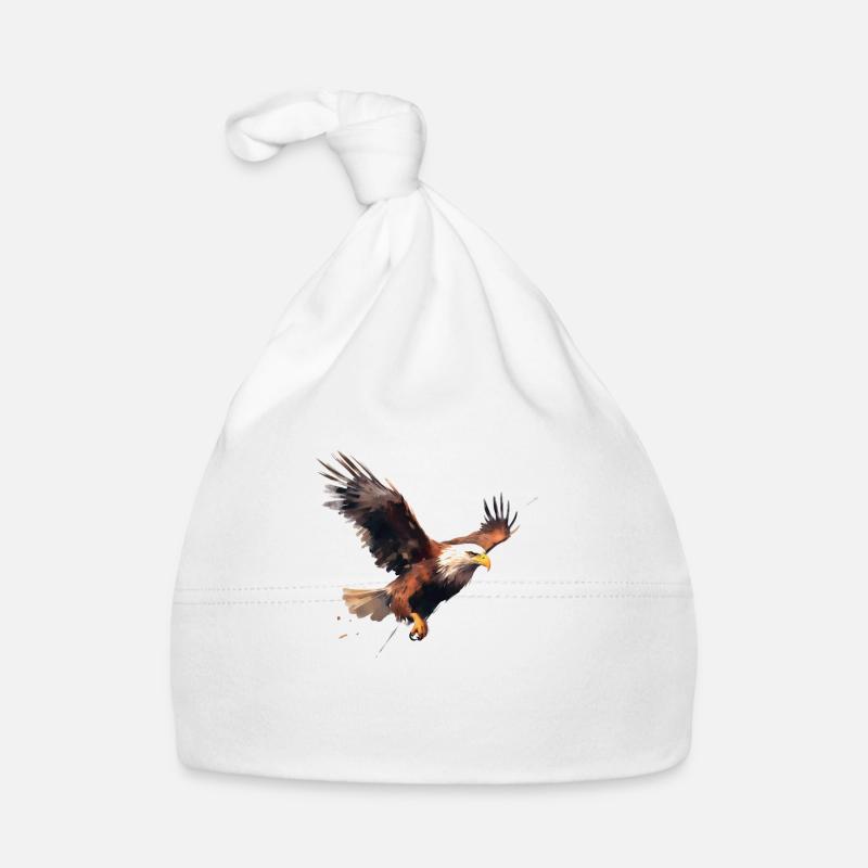 Bald eagle in flight Design Eagle Hunting Bird Organic Baby Cap