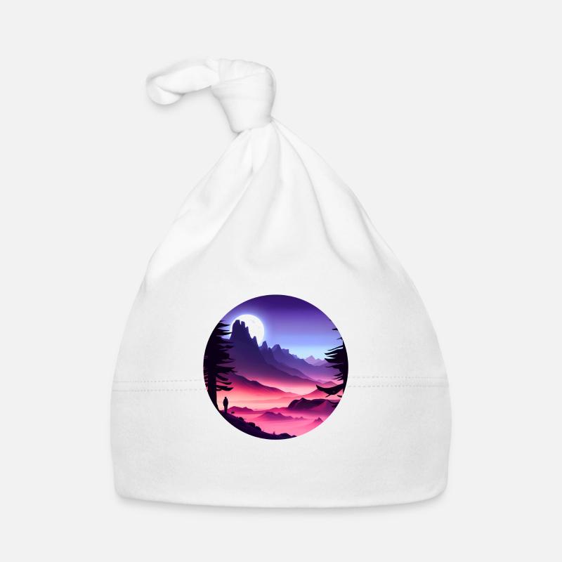 austronaut alone in an alien galaxy - Organic Baby Cap - white
