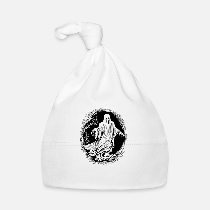 Ghost Ghosts Witching Hour Halloween Organic Baby Cap