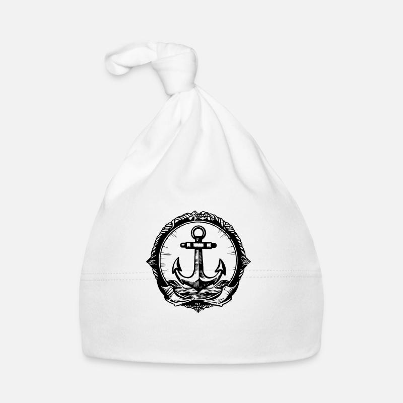 Anchor Boat Ship Nautical Organic Baby Cap