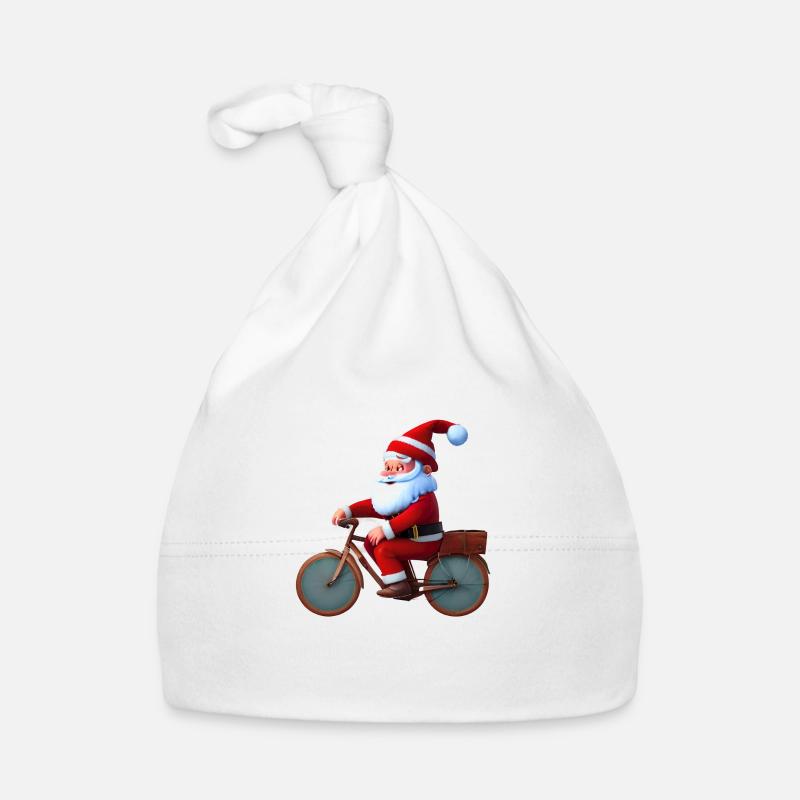 Weihnachten Radfahrer Weihnachtsmann Fahrrad Baby Bio-Mütze