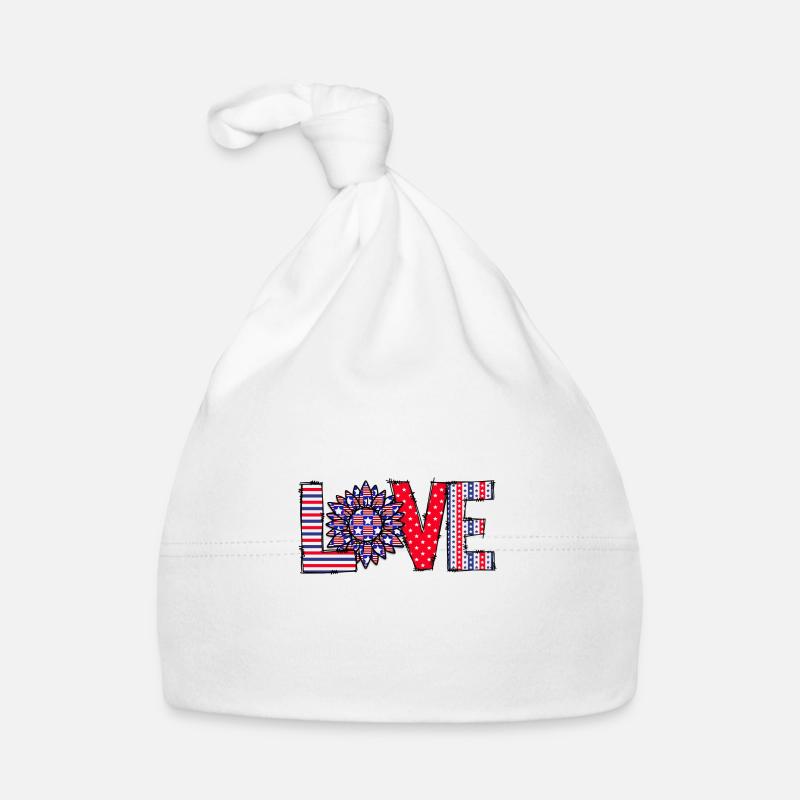 L’amour a besoin du monde #Love - Bonnet bio Bébé - blanc