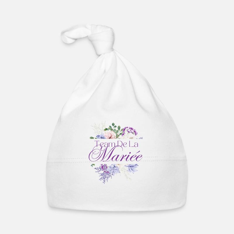 Team de la mariée floral Bonnet bio Bébé