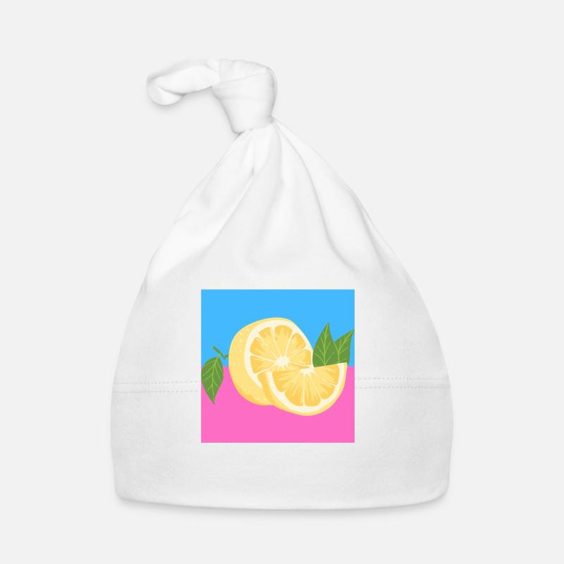 Citron rose et bleu Bonnet bio Bébé