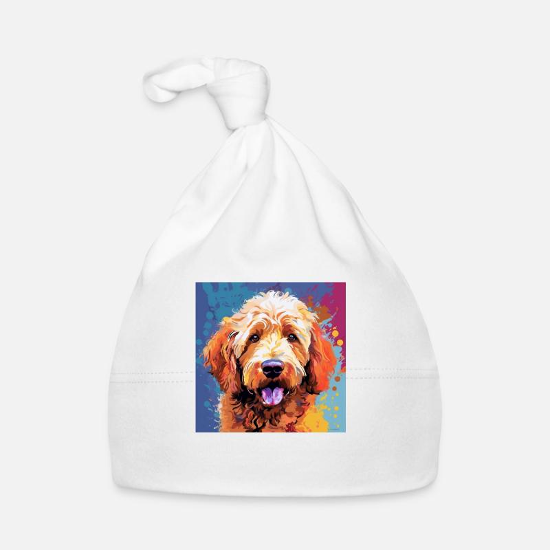 Golden Doodle Pop Art Organic Baby Cap
