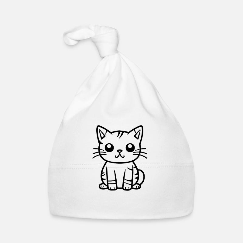 Katze Katzen Kätzchen Katzendame Baby Bio-Mütze