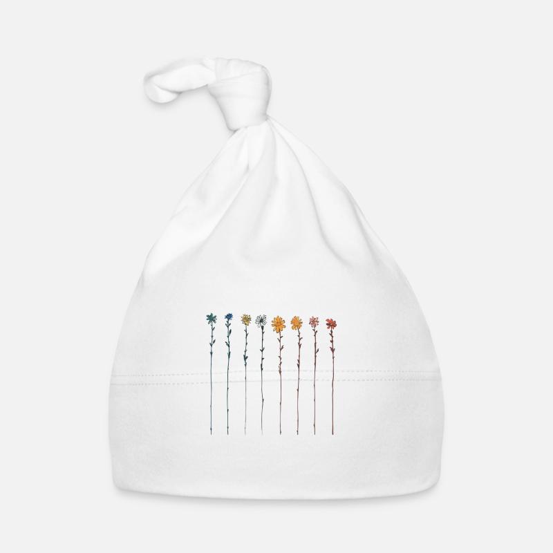 Delicate floral strokes Organic Baby Cap