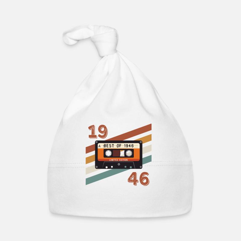 1946 retro vintage anniversary Organic Baby Cap