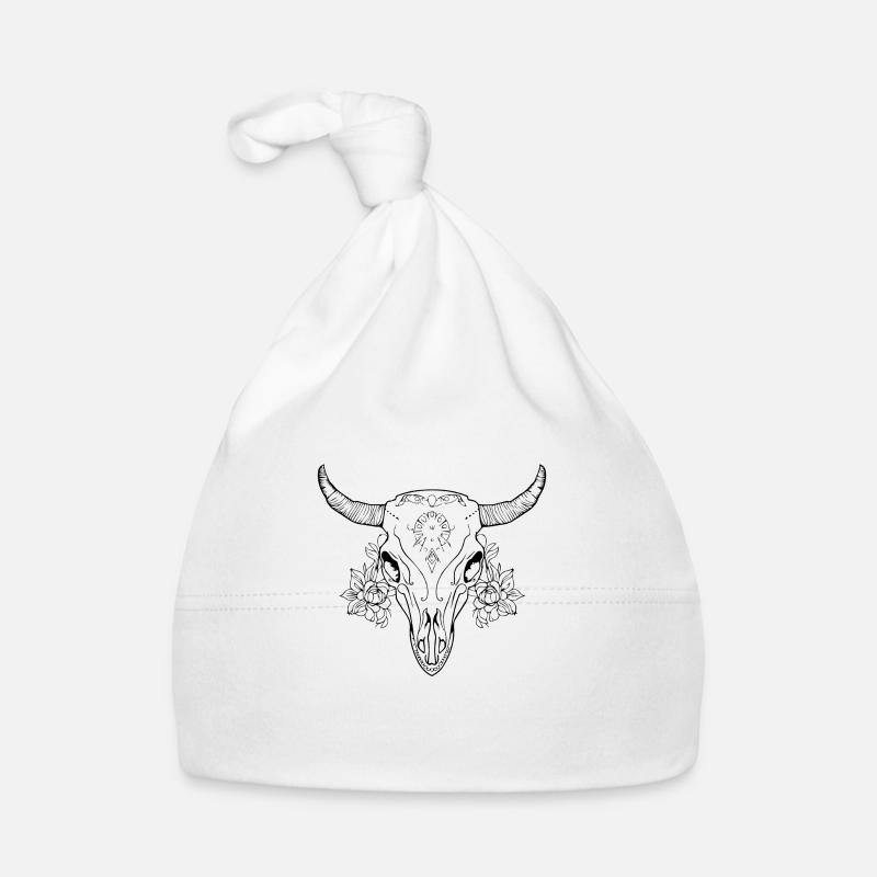 Crâne de vache Boho Bonnet bio Bébé