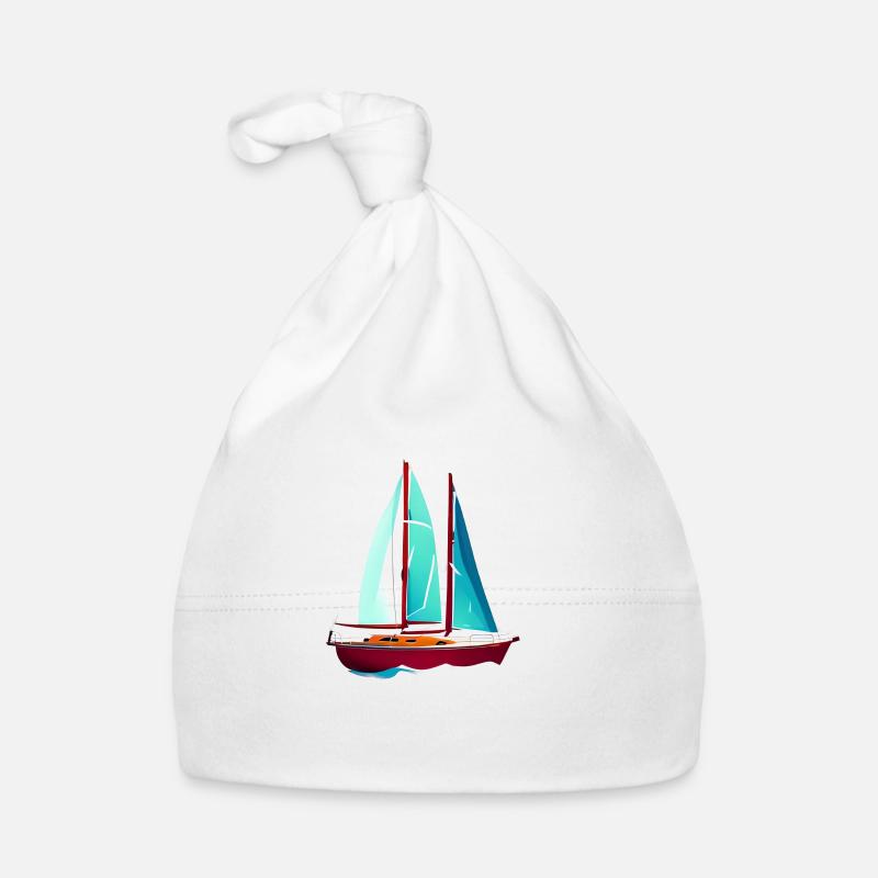 Sailing Sailing Ship Sailing Sailing Sailboat Organic Baby Cap