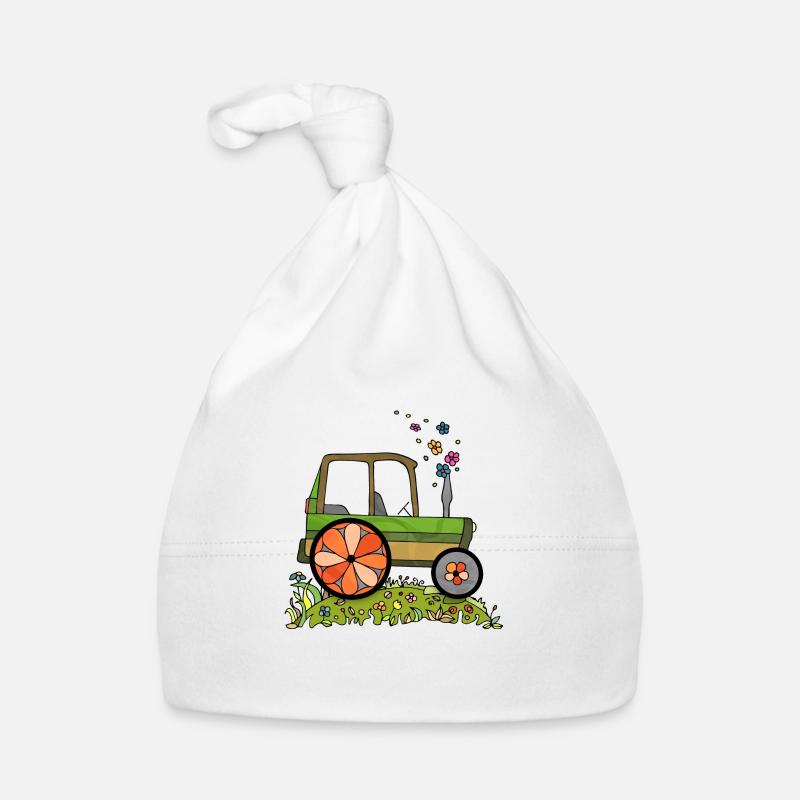 Tractor Organic Baby Cap