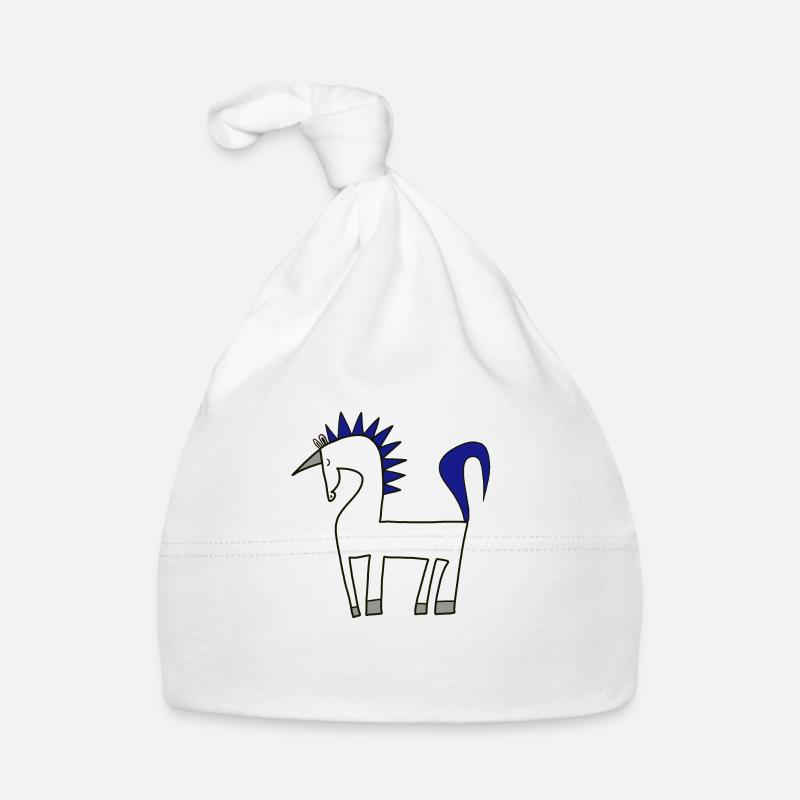 weißes Einhorn Baby Bio-Mütze