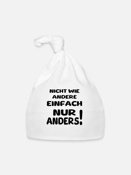 nicht wie andere II - Baby Bio-Mütze - Weiß - Vorne