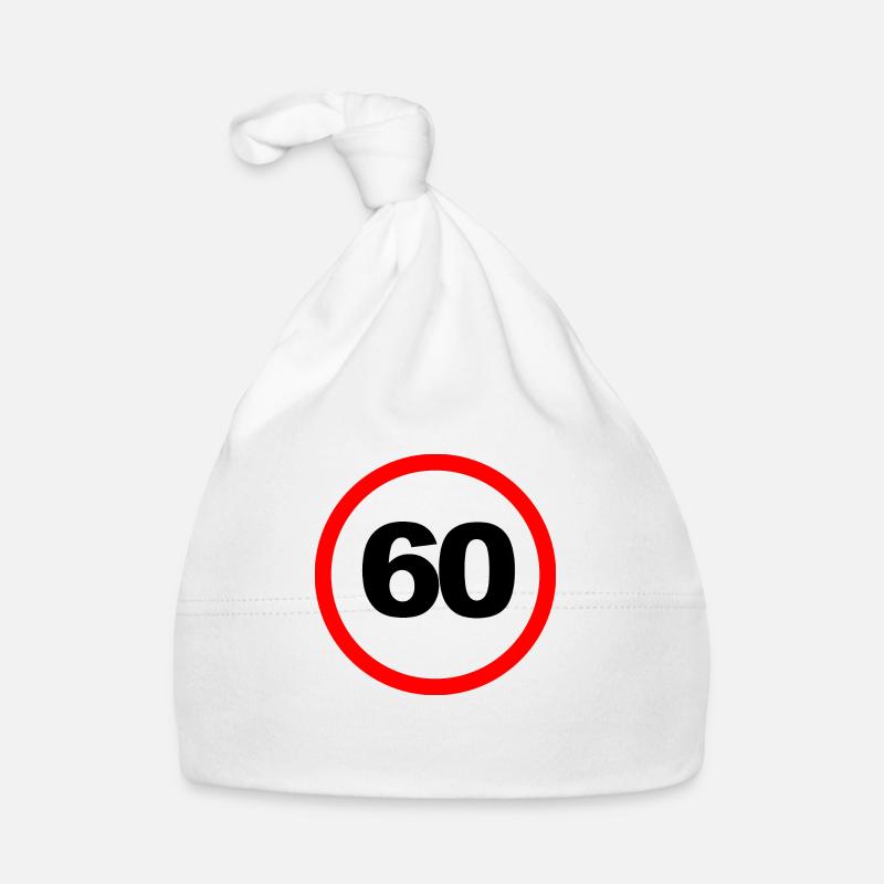 60. Geburtstag Design - Baby Bio-Mütze - Weiß