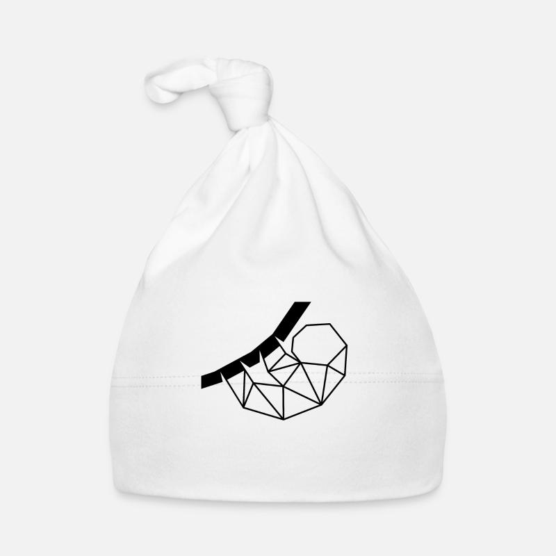 Faultierlogo schwarz Baby Bio-Mütze