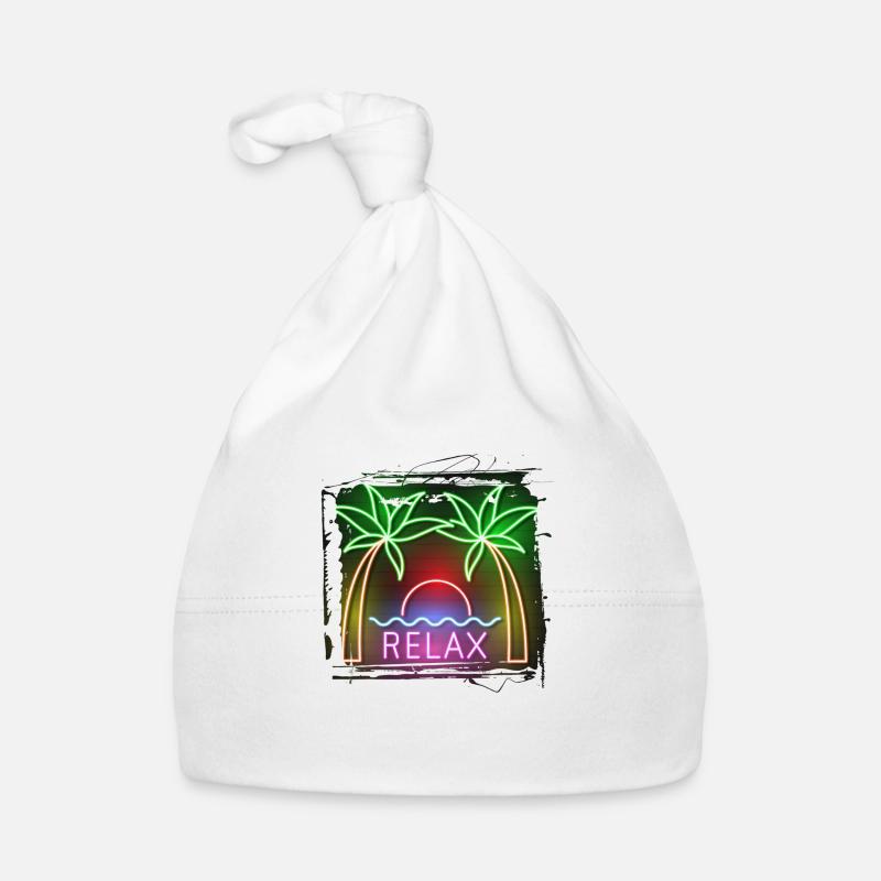 sommer strand strand retro meer neon licht eng Baby Bio-Mütze