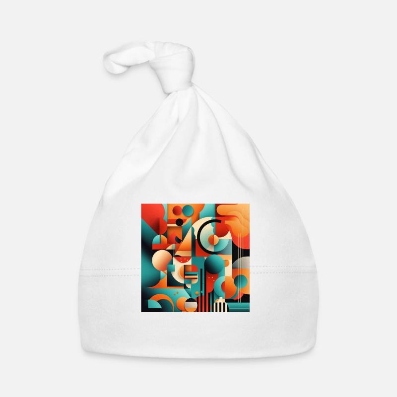 Abstrakte Kunstform - Baby Bio-Mütze - Weiß