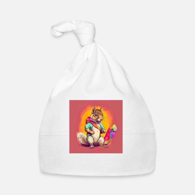 Pride LGBT Eichhörnchen - Baby Bio-Mütze - Weiß