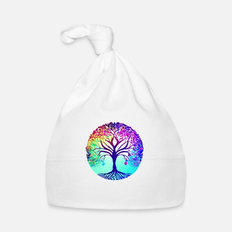 Yoga Lebensbaum Meditation Baum des Lebens Baby Bio-Mütze