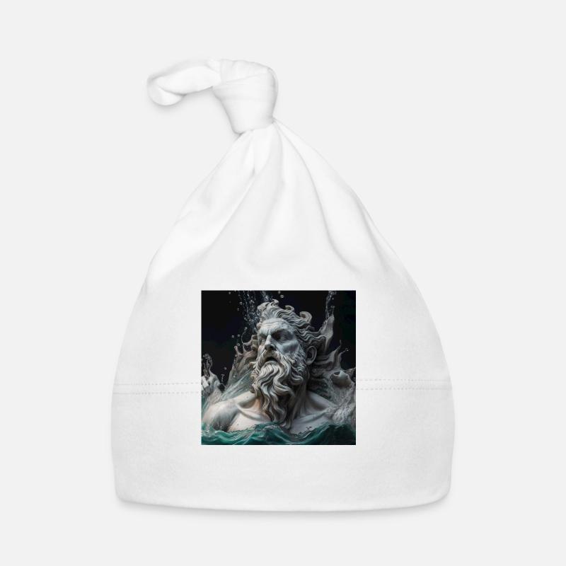 Griechische Poseidon Skulptur Baby Bio-Mütze
