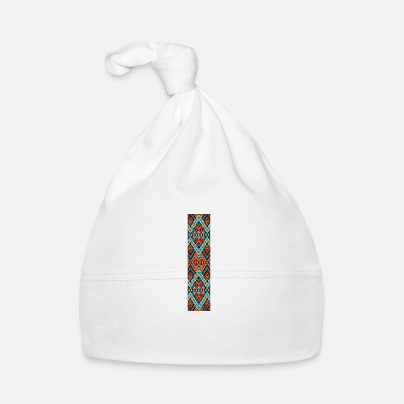 Letter I- boho design, Colorful monogram Organic Baby Cap