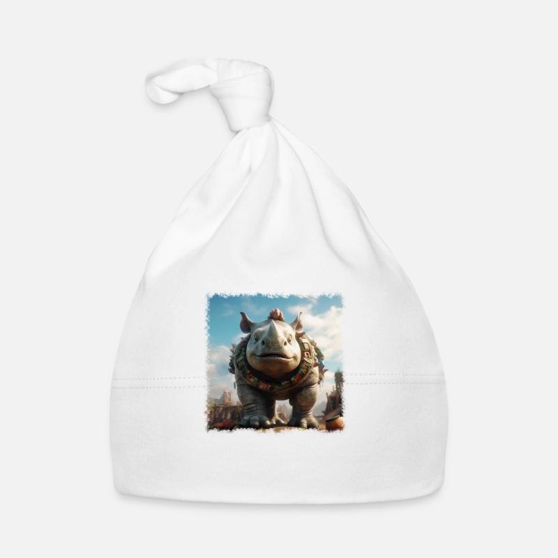 Cooles Nashorn Baby Bio-Mütze