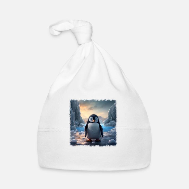 Cute penguin Organic Baby Cap
