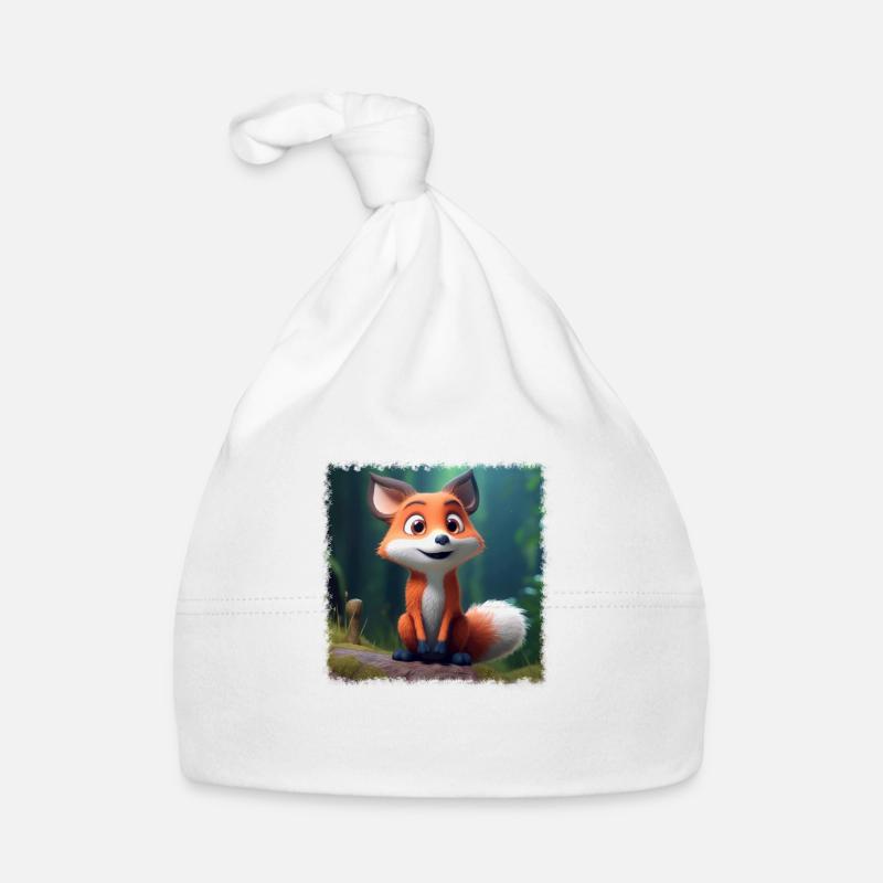 Cute fox Organic Baby Cap