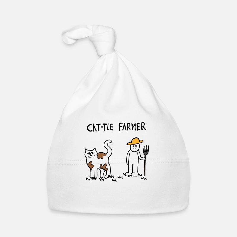 Cattle Cat Farmer Organic Baby Cap