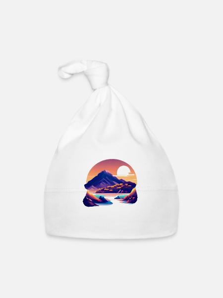 Mountains Mountain Hiking Hiking Mountain Hikers Hiking - Organic Baby Cap - white - Front