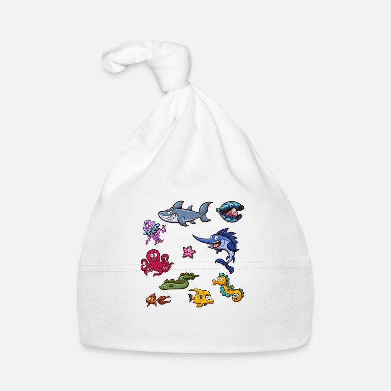 Créatures marines Bonnet bio Bébé